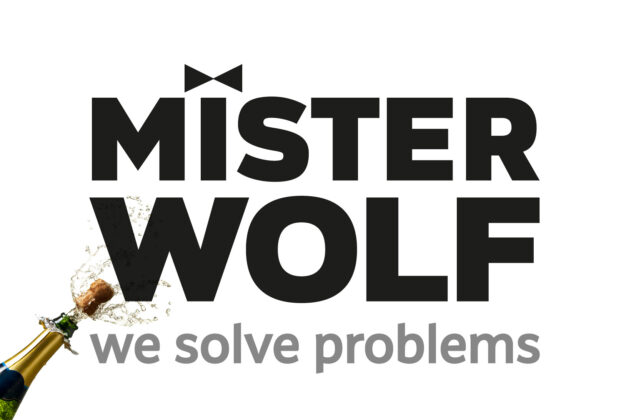 Dit is het logo van Mister Wolf